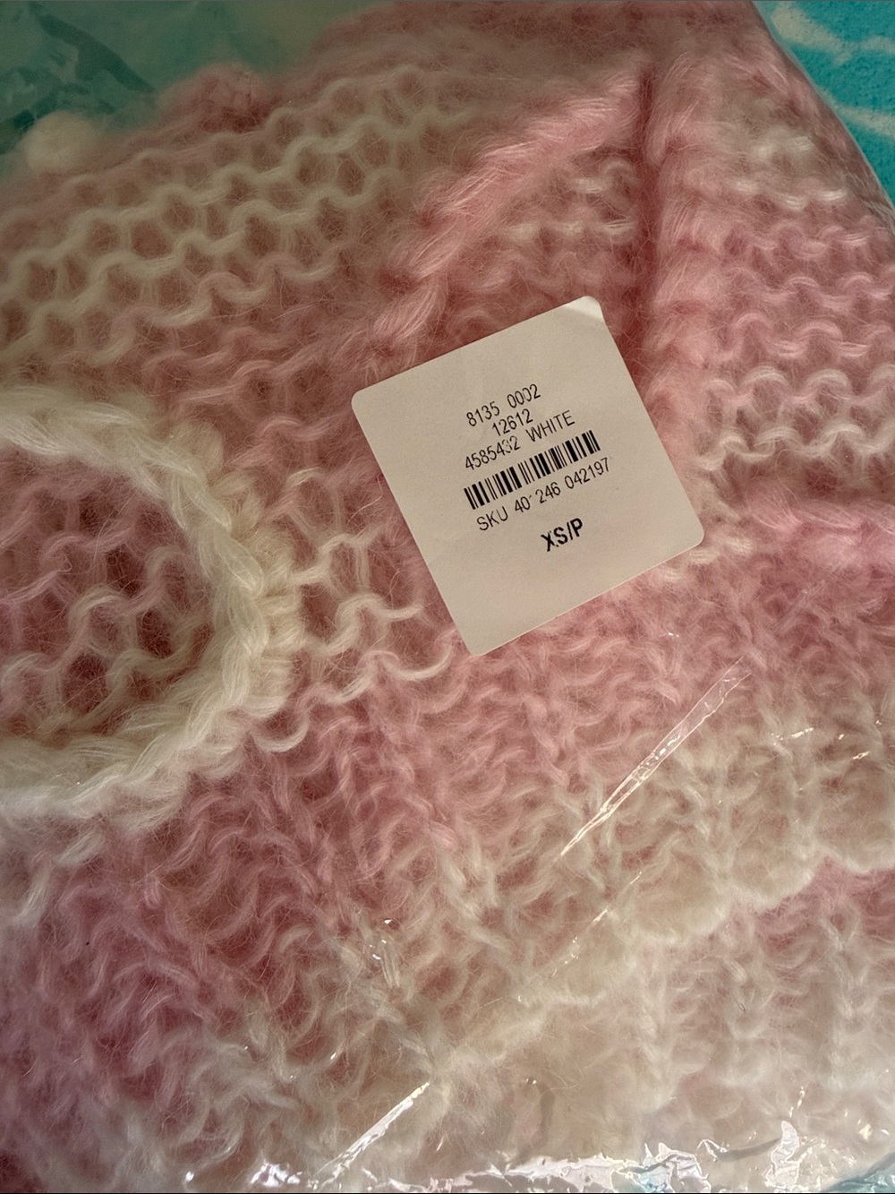 Loewe Pale Pink Hand-Knit Mohair-Blend Crewneck Sweater - Picture 9 of 9